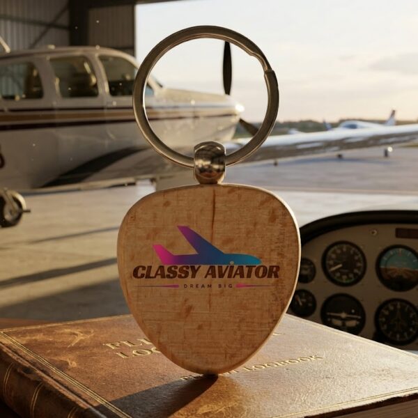 Bamboo Keychain Heart Shape