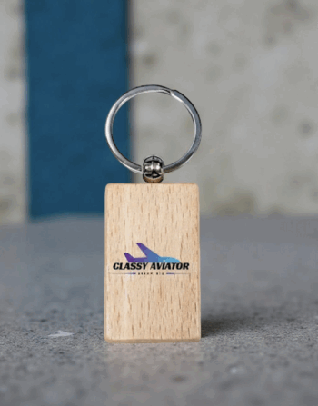 Bamboo keychain Rectangle shape