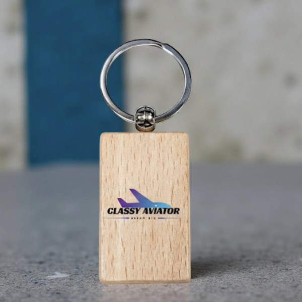 Bamboo keychain Rectangle shape