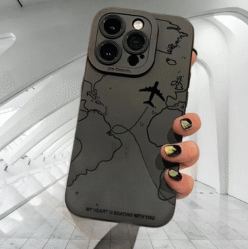 Airplane Route TPU Anti-Fall Protective Mobile Phone Case, Suitable for Apple Iphone 16/15/14/13/12/11/Xr/Pro/Plus/Pro Max Protective Case