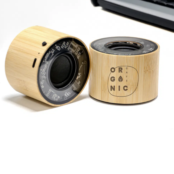 Bamboo Bluetooth Speaker Transparent Top-Circle